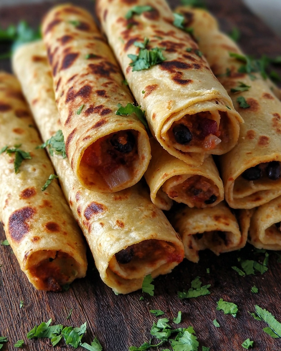 Easy Black Bean Taquitos for a Quick Snack Recipe - Recipe Image