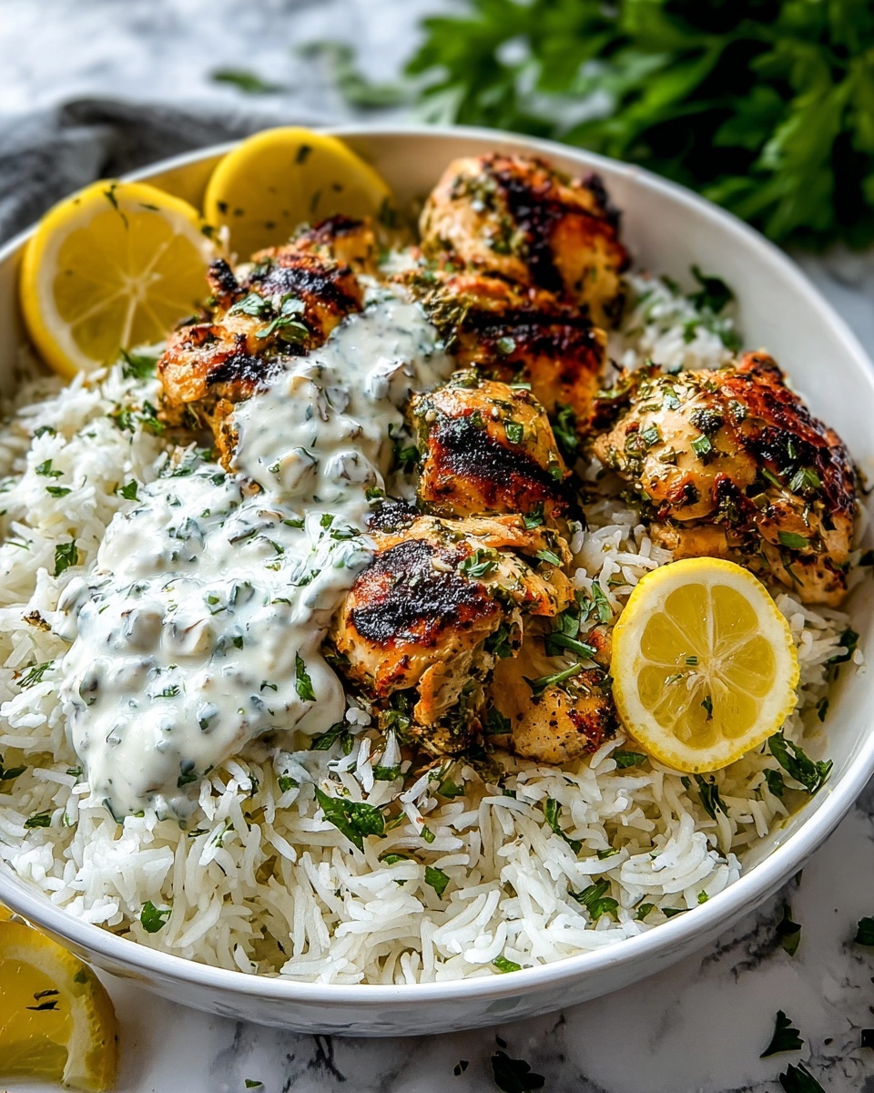 Dump and Bake Chicken Tzatziki with Rice Recipe - Recipe Image