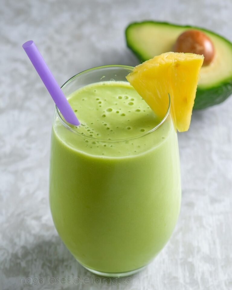 Pineapple Avocado Green Smoothie Recipe