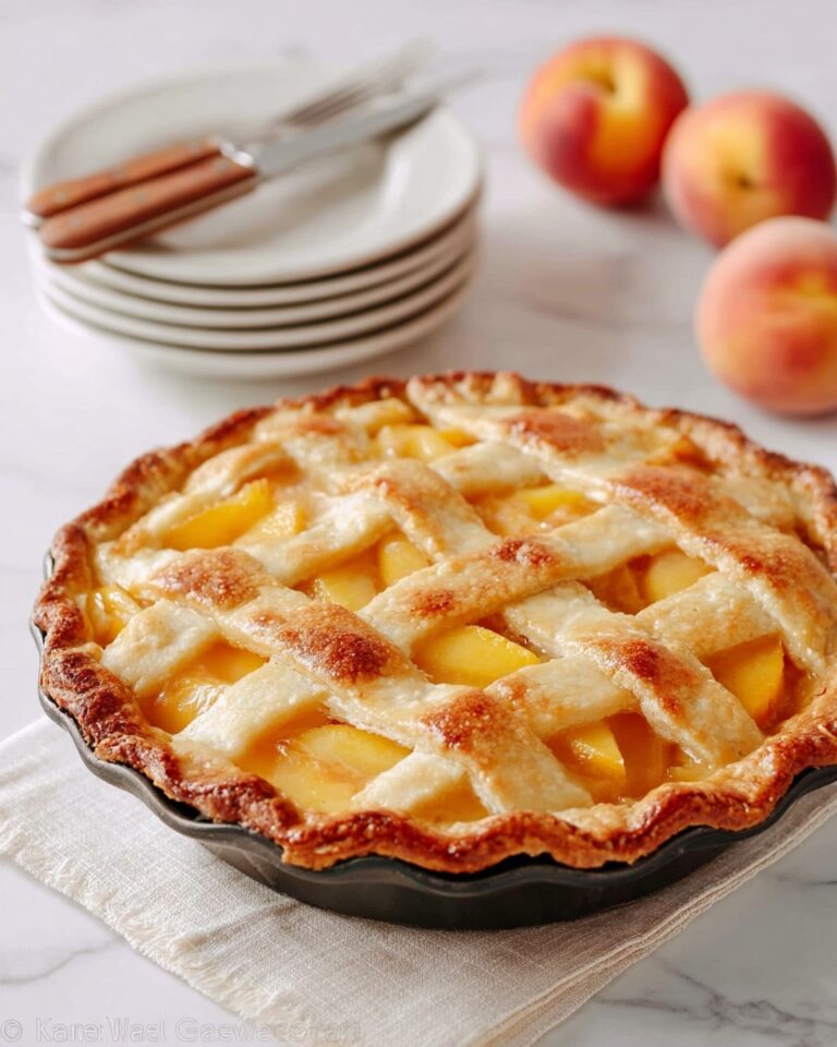 Deep Dish Peach Pie with Cream Cheese Crust Recipe