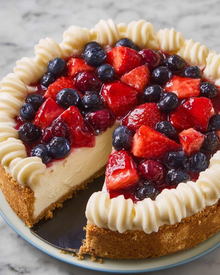 German Fruit Cake with Mixed Berries and White Chocolate Cream Recipe