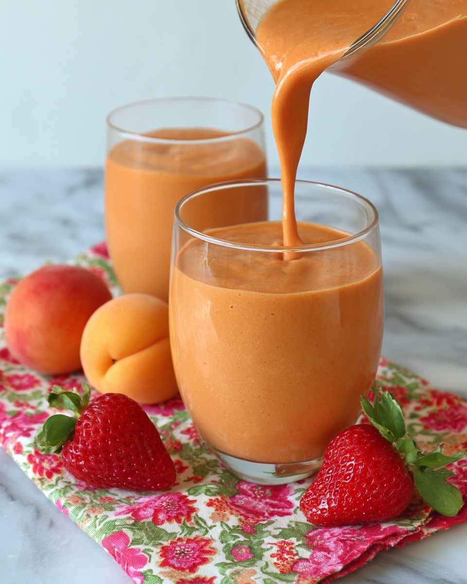 Apricot Strawberry Smoothies Recipe - Recipe Image