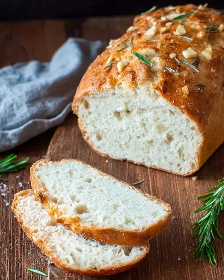 No-Knead Rosemary Garlic Bread Recipe