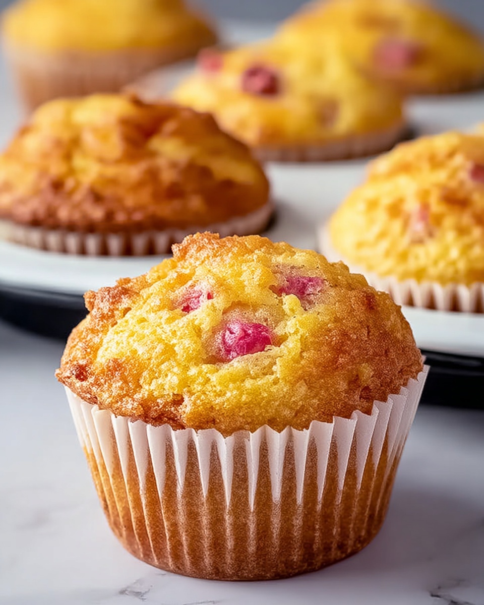 Rhubarb Muffins with Greek Yogurt Recipe - Recipe Image