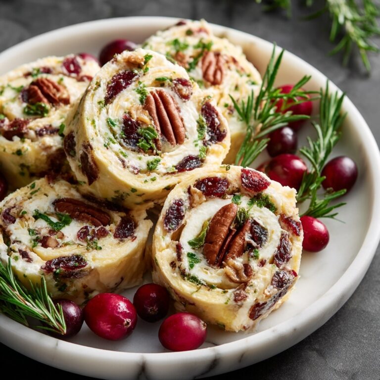 Savory Christmas Cranberry Roll-Ups Recipe