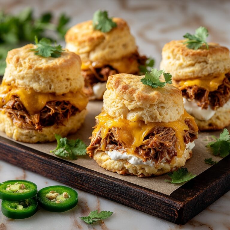 Mini Chicken Queso Biscuit Sliders : Melty, Bold & Bite-Sized Recipe