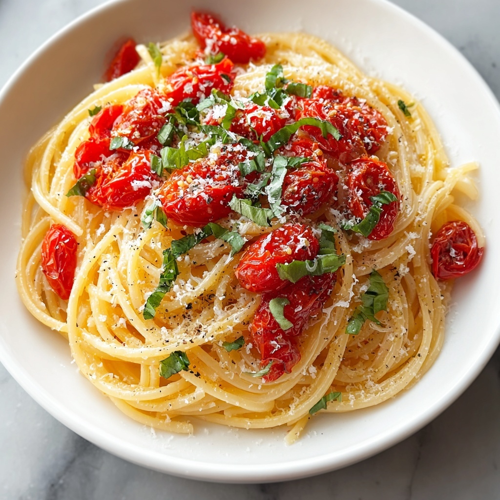 Creamy Fresh Tomato Garlic Pasta Recipe - Recipe Image