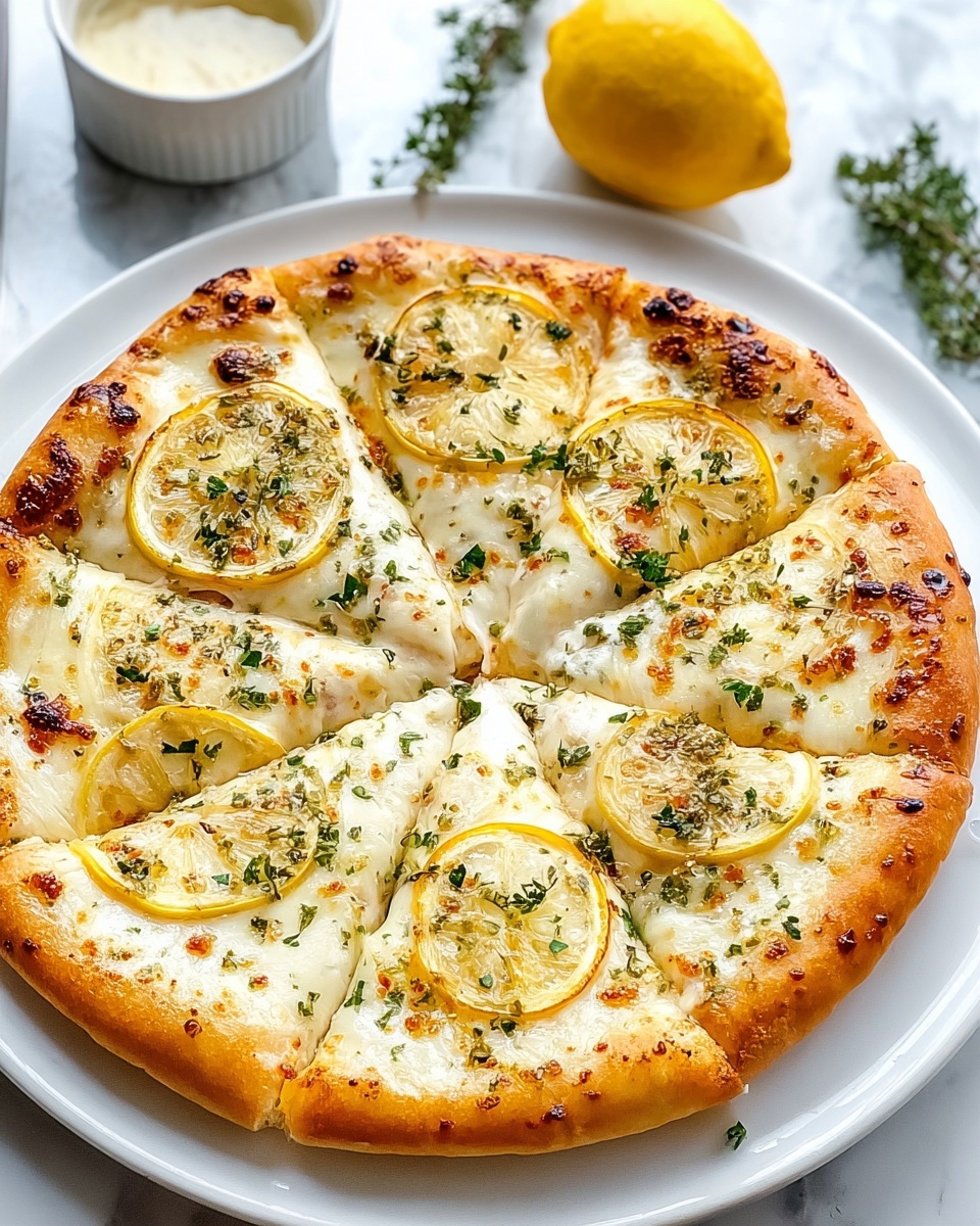 Lemon and Feta Pizza with Fresh Herbs Recipe - Recipe Image