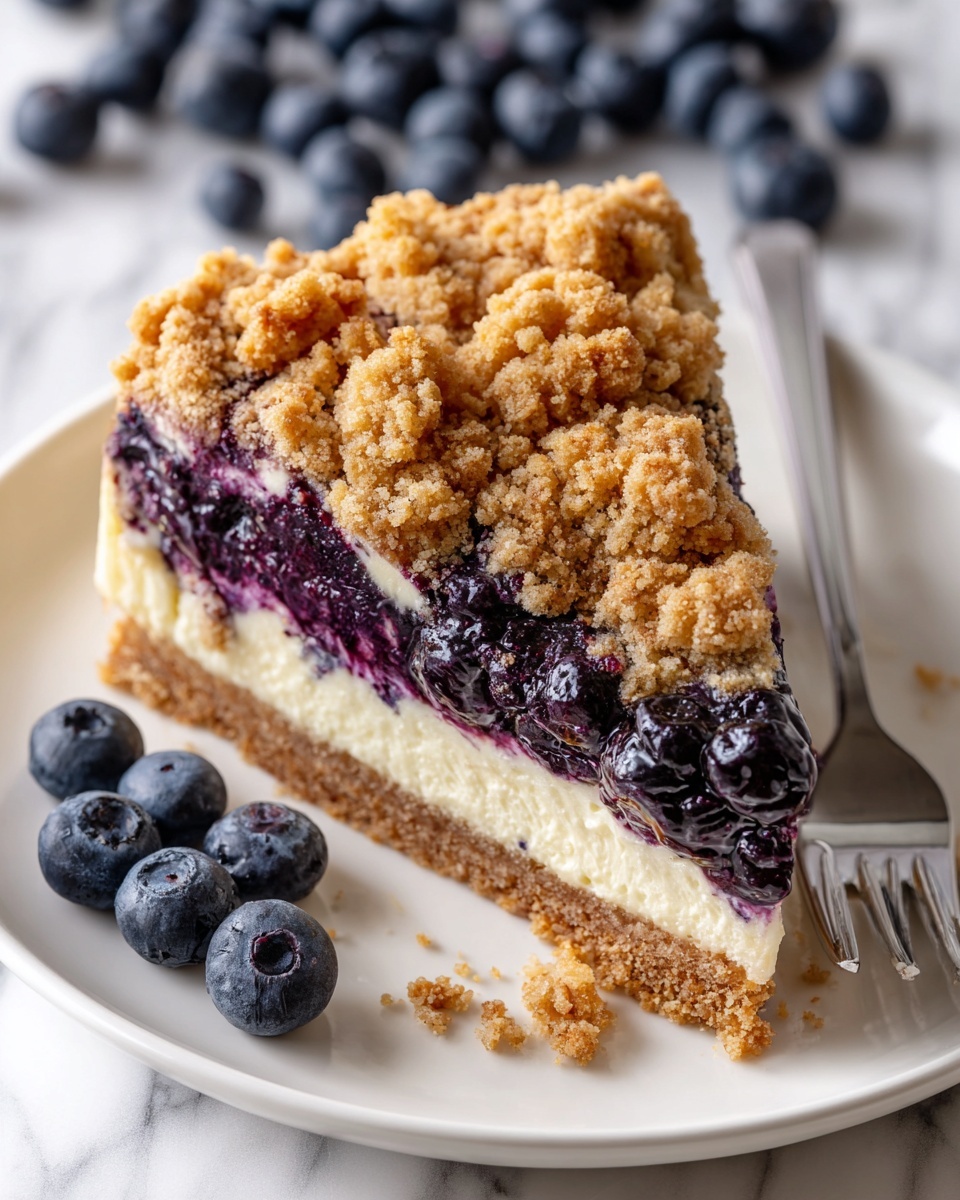 Blueberry Crumble Cheesecake Recipe - Recipe Image
