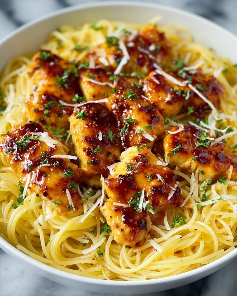 Garlic Butter Chicken Bites with Creamy Parmesan Pasta Recipe