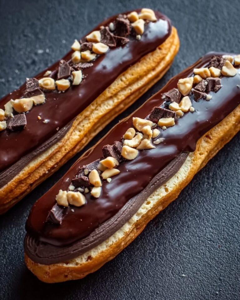 Chocolate Éclairs with Cream Filling and Chocolate Glaze Recipe