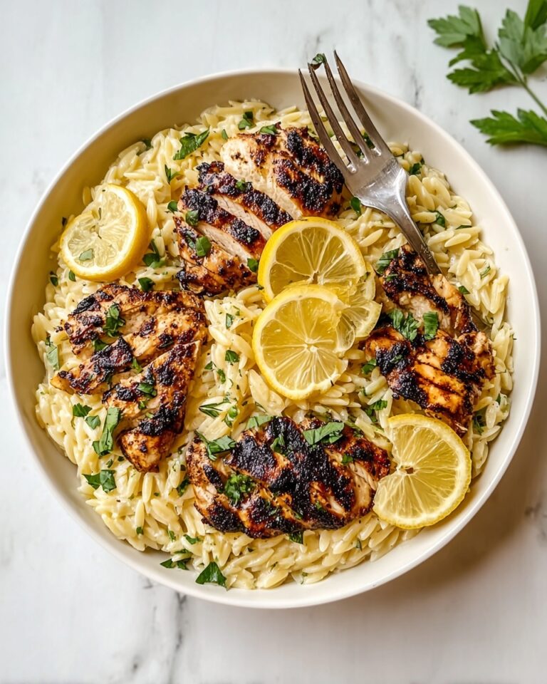 Lemon Pepper Chicken with Creamy Orzo Recipe