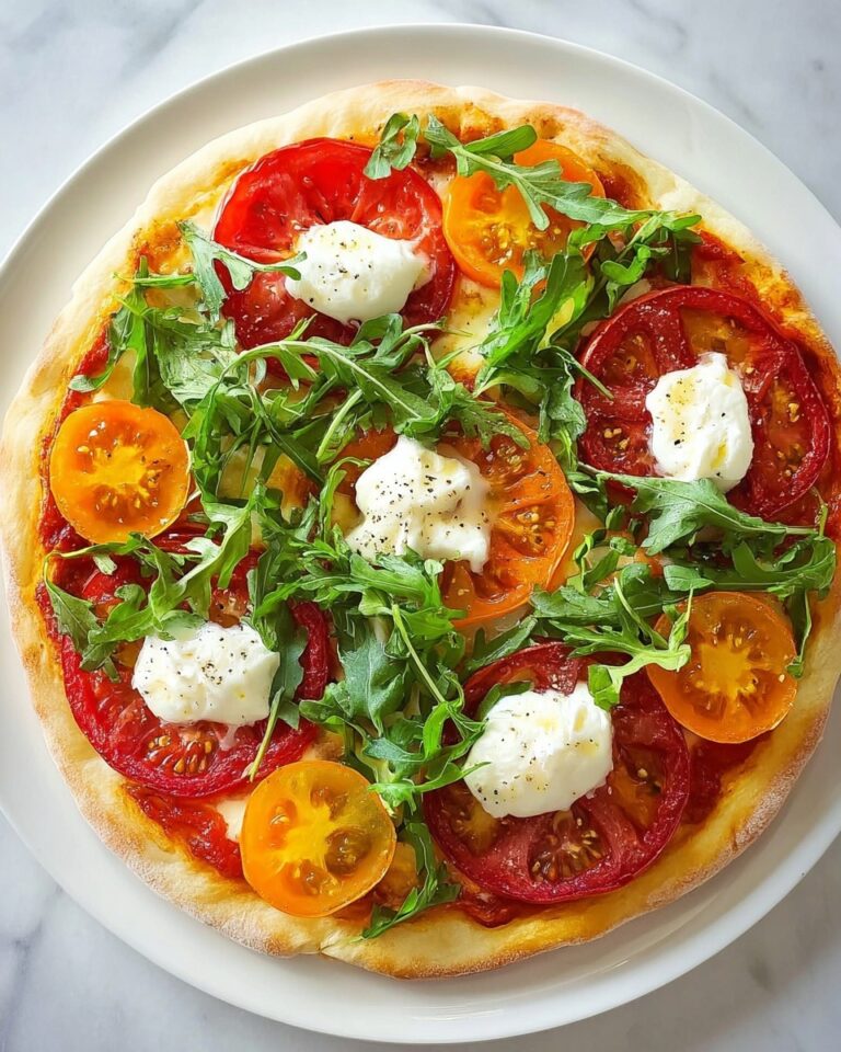 Heirloom Tomato Arugula Goat Cheese Homemade Pizza Recipe