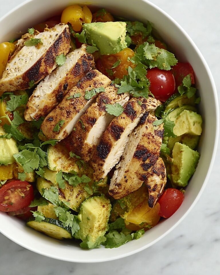 Grilled Chicken with Fresh Avocado Tomato Salad Recipe