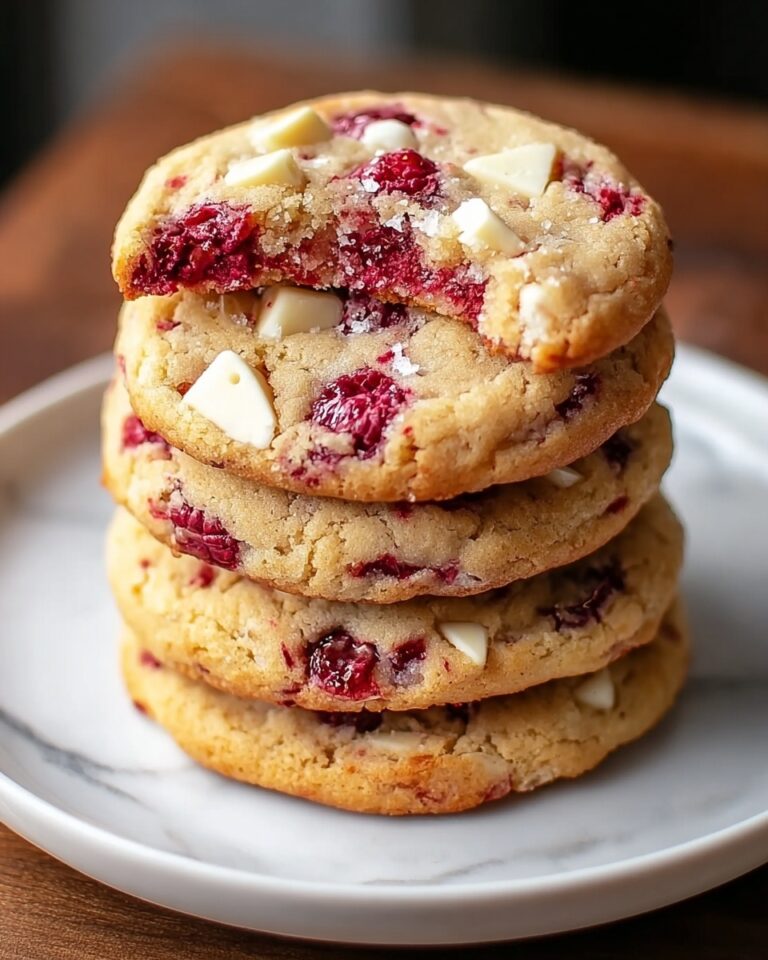 Gooey Raspberry White Chocolate Cookies Recipe
