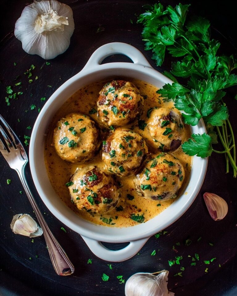 Paprika Chicken Meatballs in Creamy Sauce Recipe