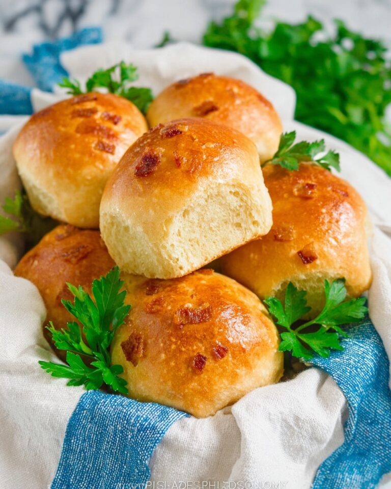 Garlic Pampushki: Soft Ukrainian-Style Garlic Bread Rolls with Bacon Recipe