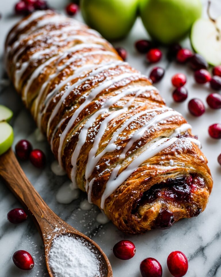 Apple Cranberry Danish Braid Recipe