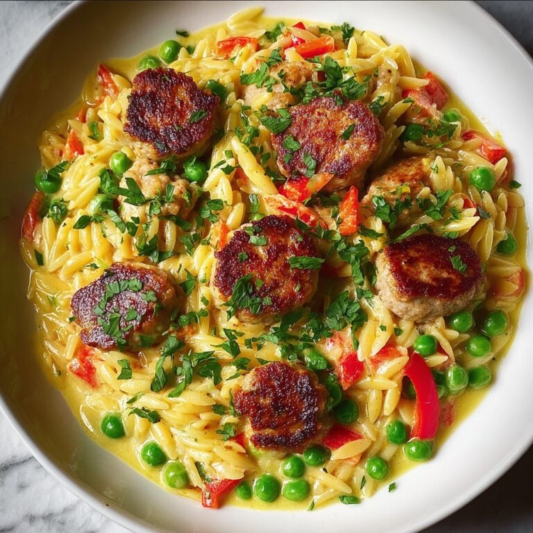 Creamy Chicken Sausage Orzo Skillet Recipe