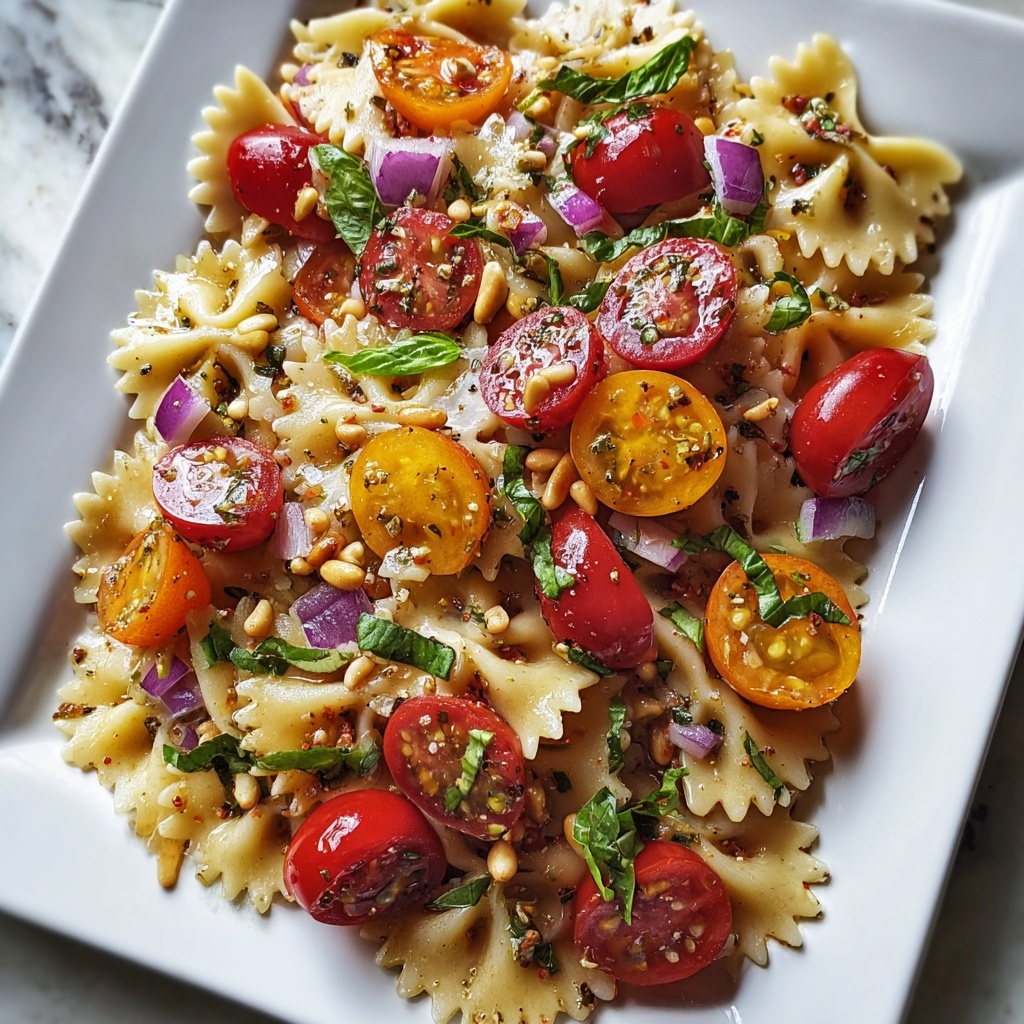 Bruschetta Pasta Salad Recipe - Recipe Image