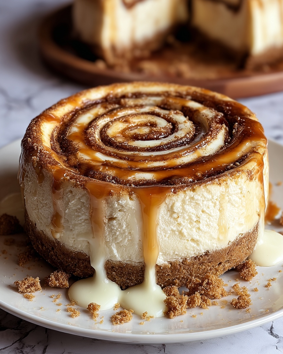 Cinnamon Roll Honeybun Cheesecake Recipe - Recipe Image