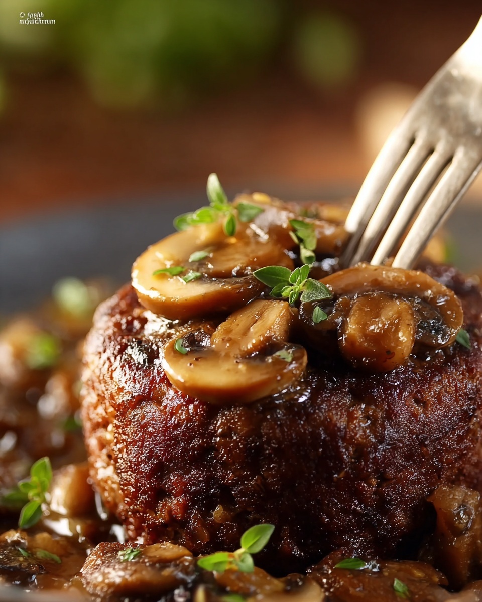 Salisbury Steak with Rich Mushroom Gravy Recipe - Recipe Image