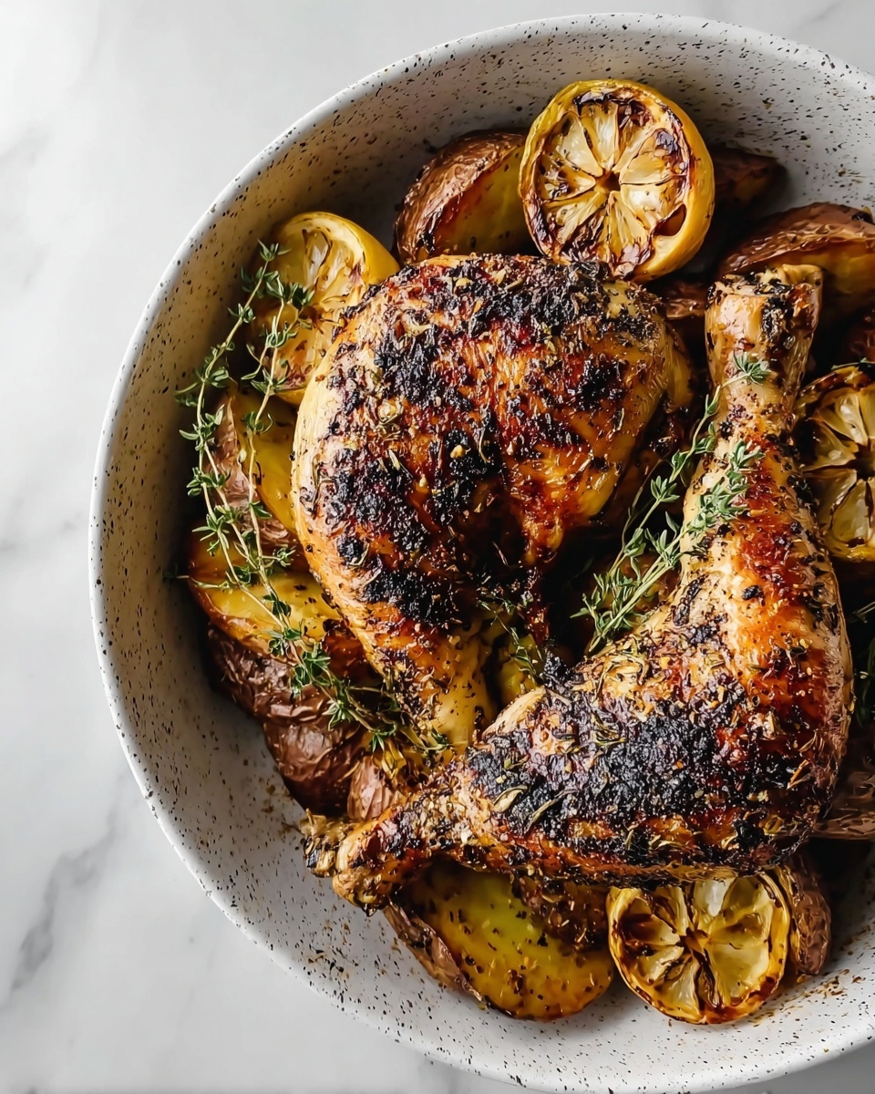 Lemon Herb Roasted Spatchcock Chicken Recipe - Recipe Image
