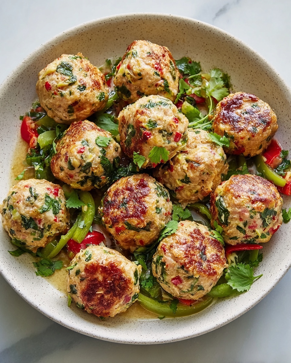 Homemade Lebanese Chicken Meatballs with Fresh Herbs Recipe - Recipe Image
