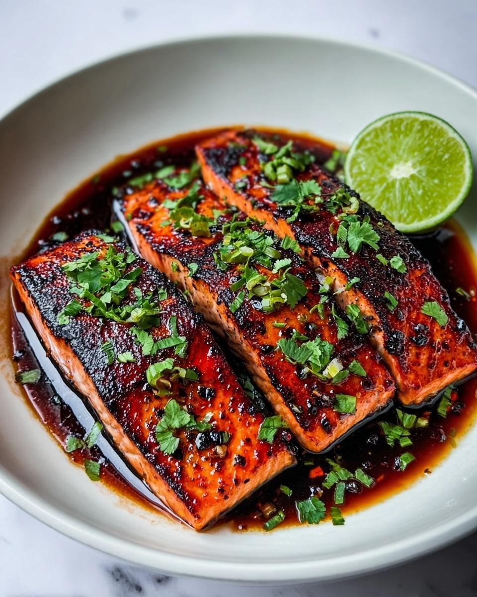 Sweet and Savory Black Garlic Honey Lime Salmon Recipe - Recipe Image