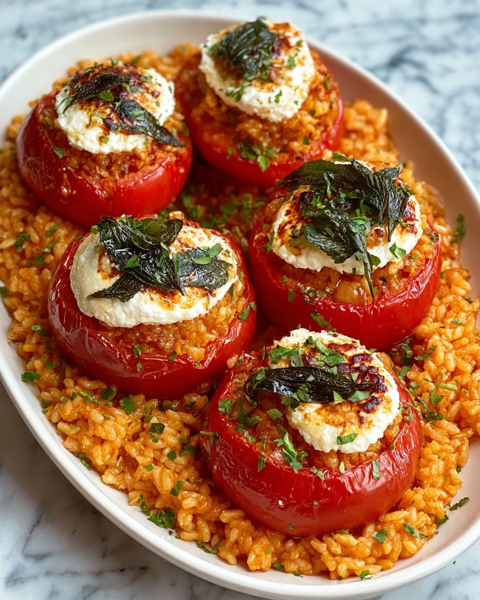Stuffed Tomatoes with Whipped Ricotta and Fresh Herbs Recipe - Recipe Image