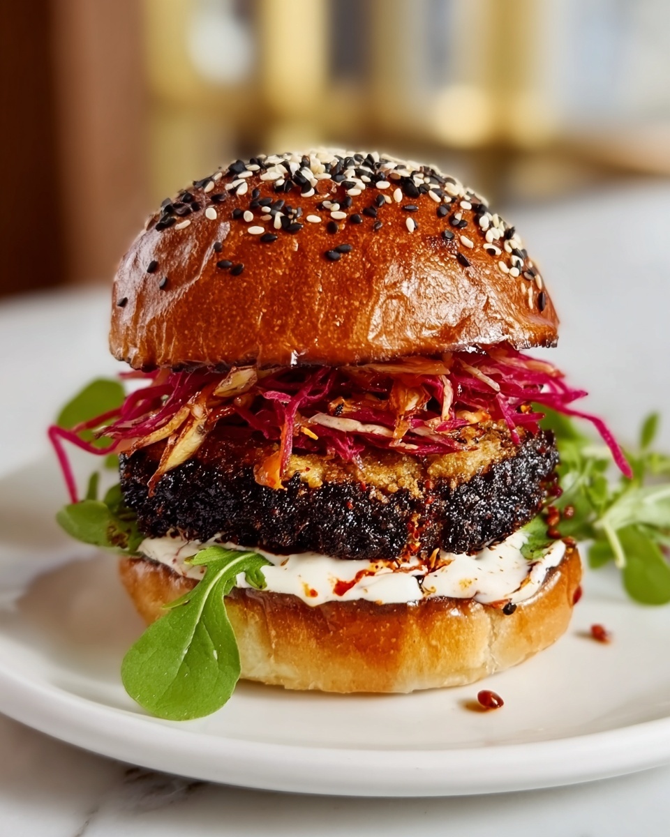 Spicy Homemade Teriyaki Tofu Burger Recipe - Recipe Image