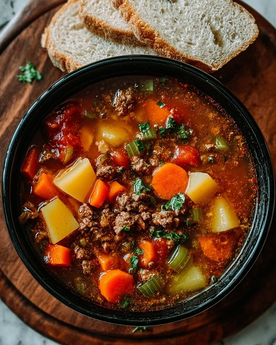Delicious Hamburger Soup Recipe - Recipe Image