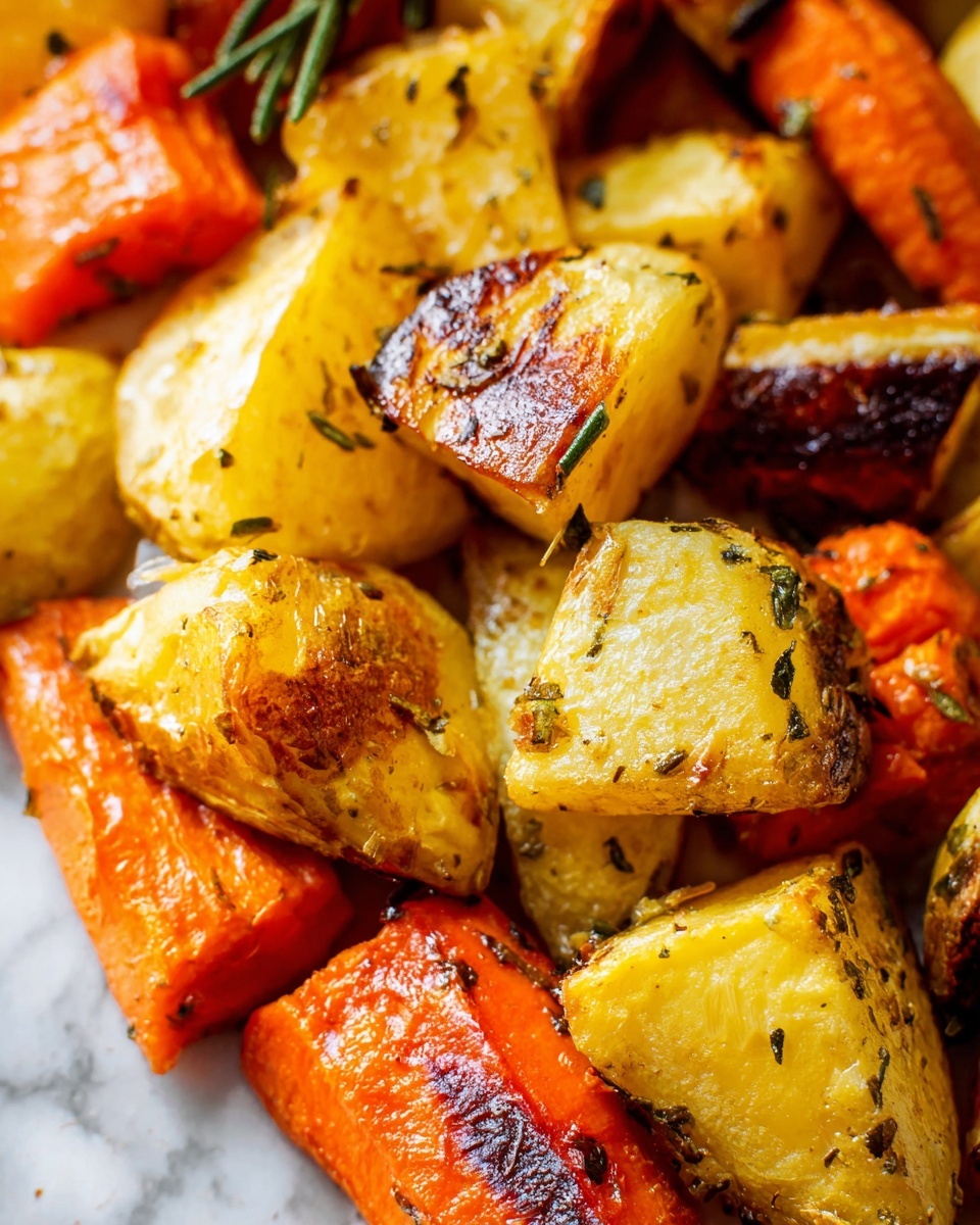 Easy Roasted Potatoes and Carrots Recipe - Recipe Image
