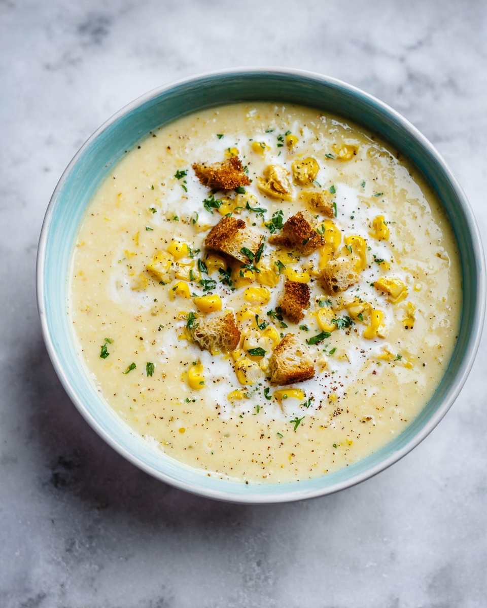 Corn and Cauliflower Roast-Cream Soup Recipe - Recipe Image