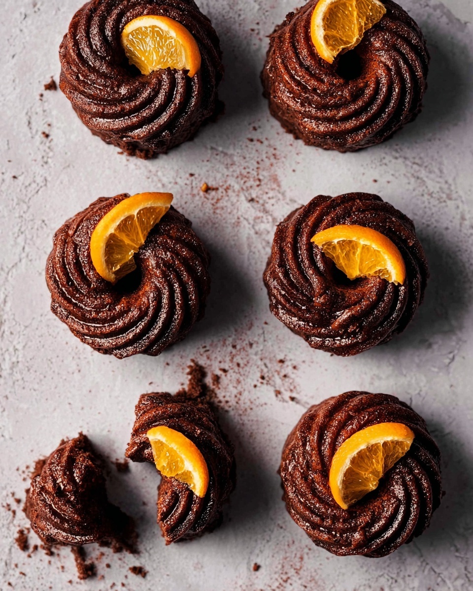 Mini Chocolate Bundt Cakes with Rich Chocolate Glaze Recipe - Recipe Image