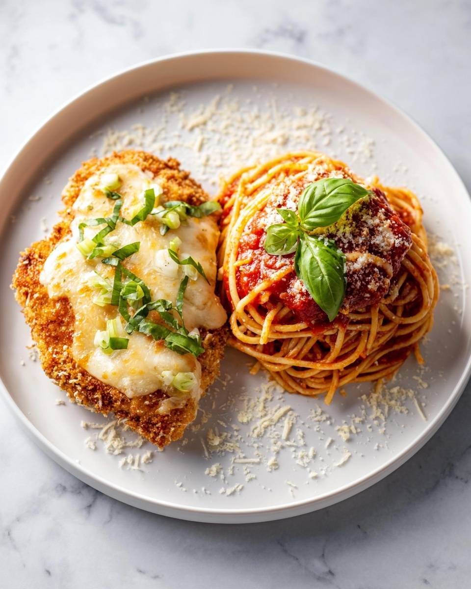 Chicken Parmesan with Crispy Breaded Chicken and Melty Mozzarella Recipe - Recipe Image