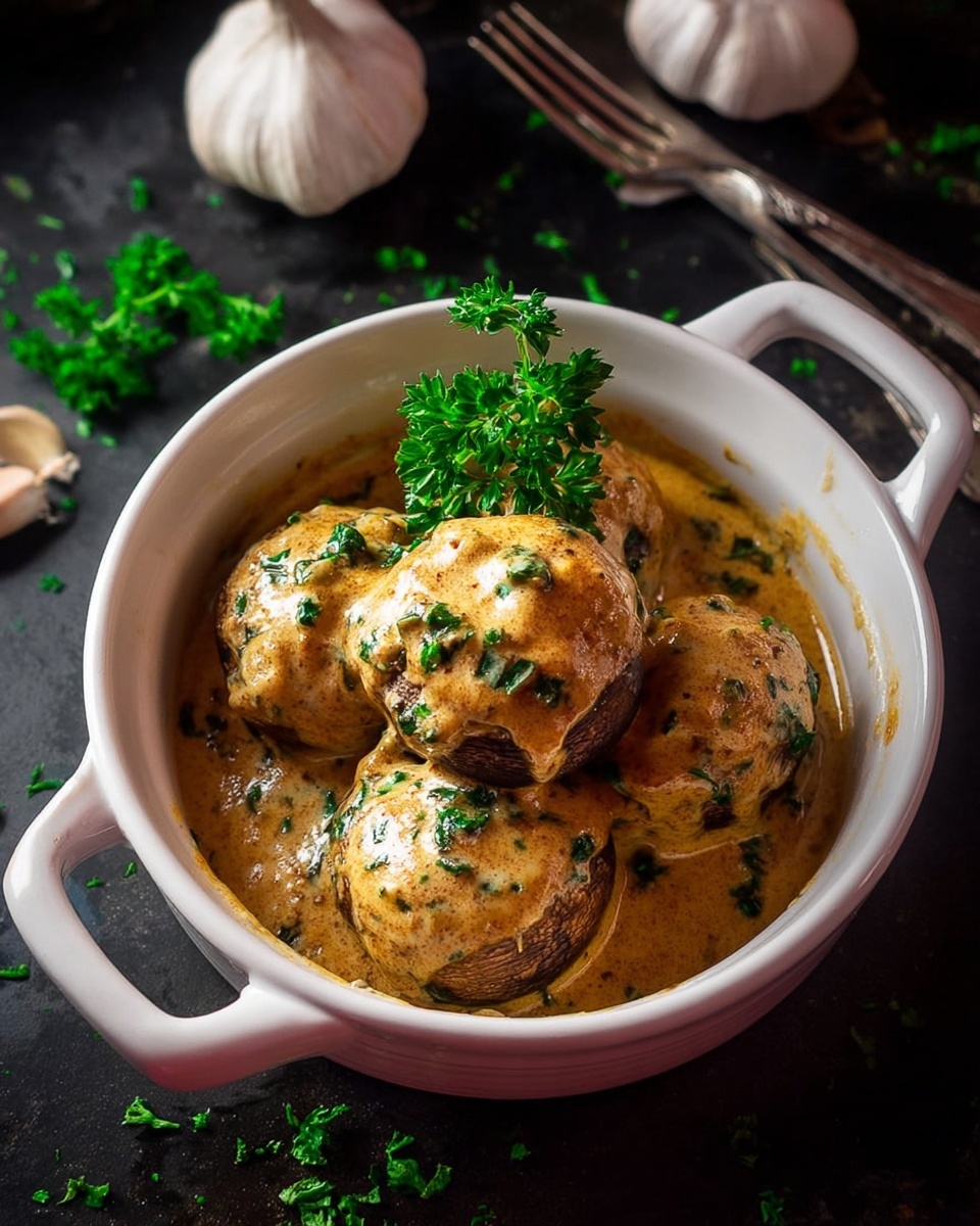 Paprika Chicken Meatballs in Creamy Sauce Recipe - Recipe Image