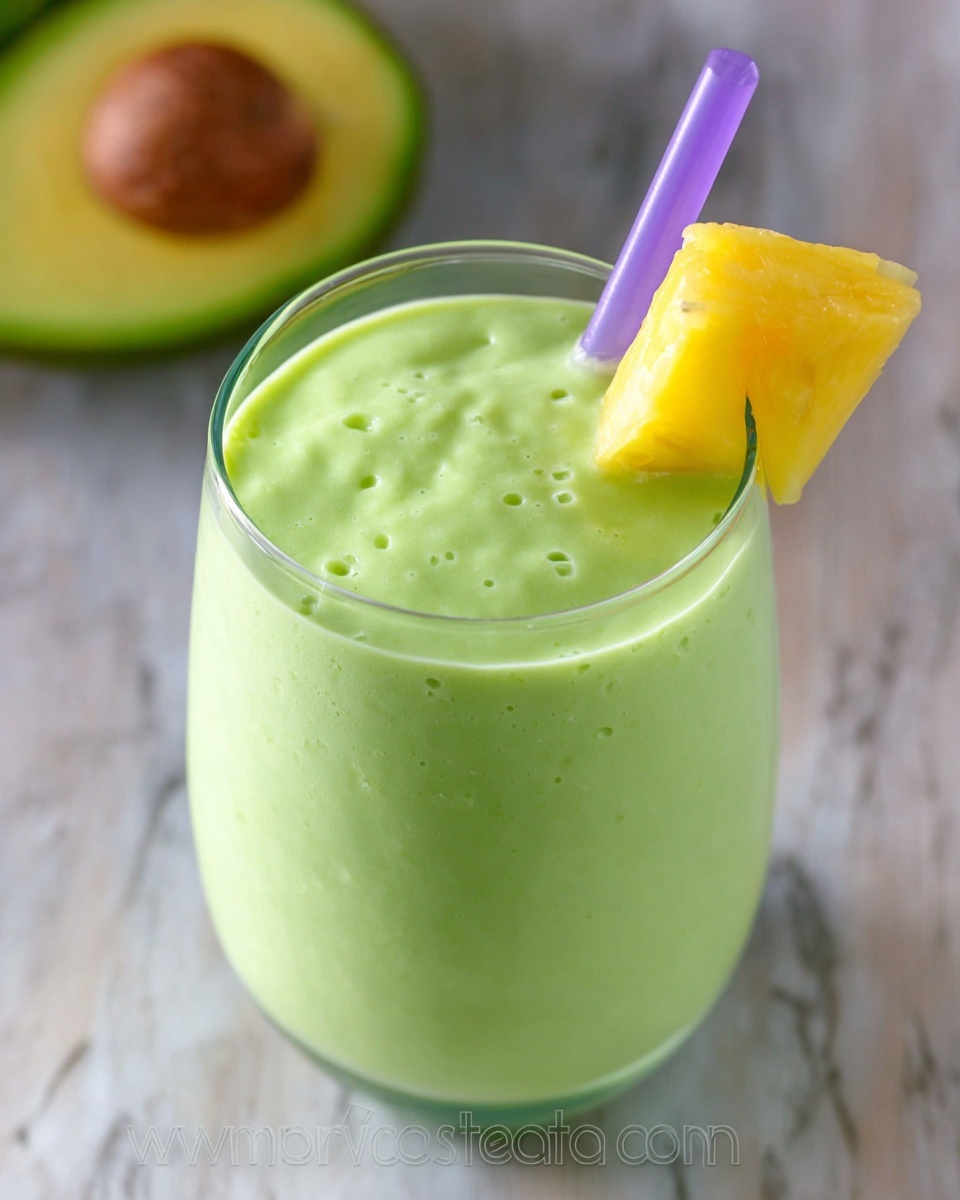 Pineapple Avocado Green Smoothie Recipe - Recipe Image