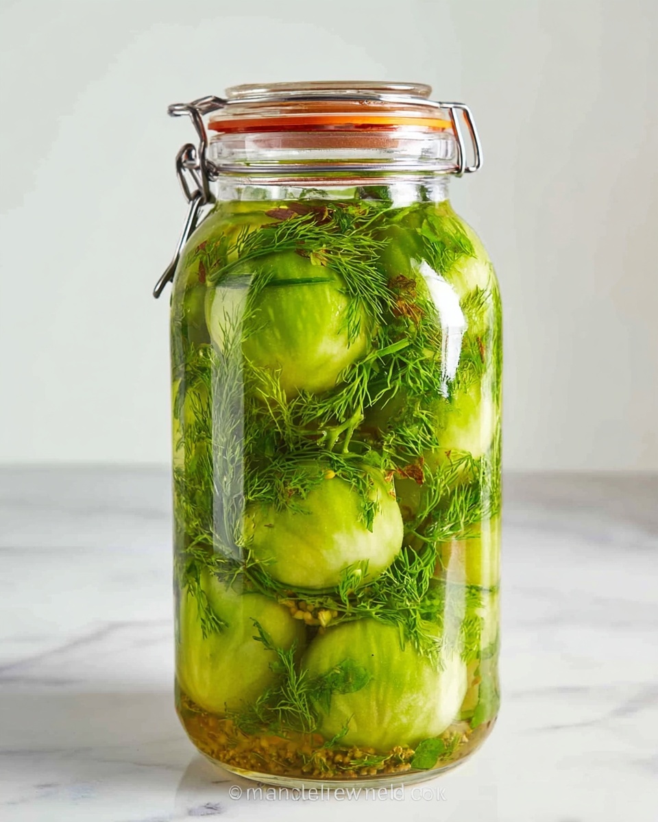 Pickled Stuffed Green Tomatoes Recipe - Recipe Image