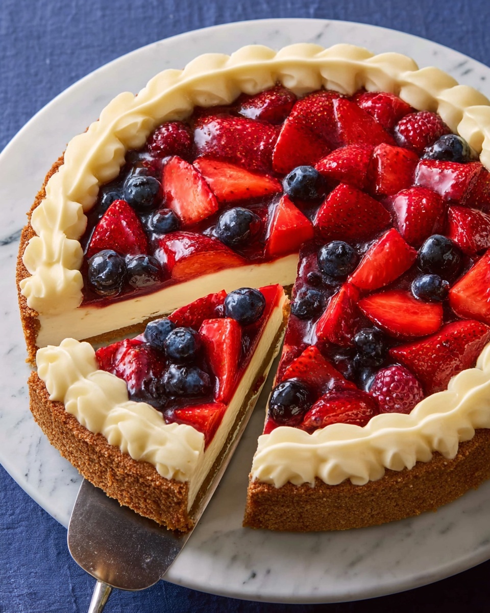 German Fruit Cake with Mixed Berries and White Chocolate Cream Recipe - Recipe Image