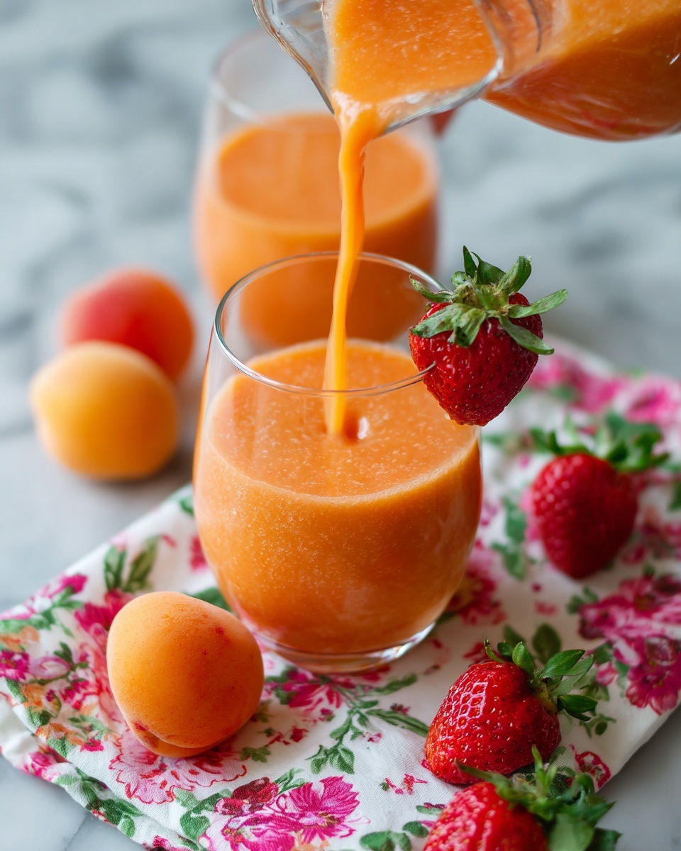 Apricot Strawberry Smoothies Recipe - Recipe Image