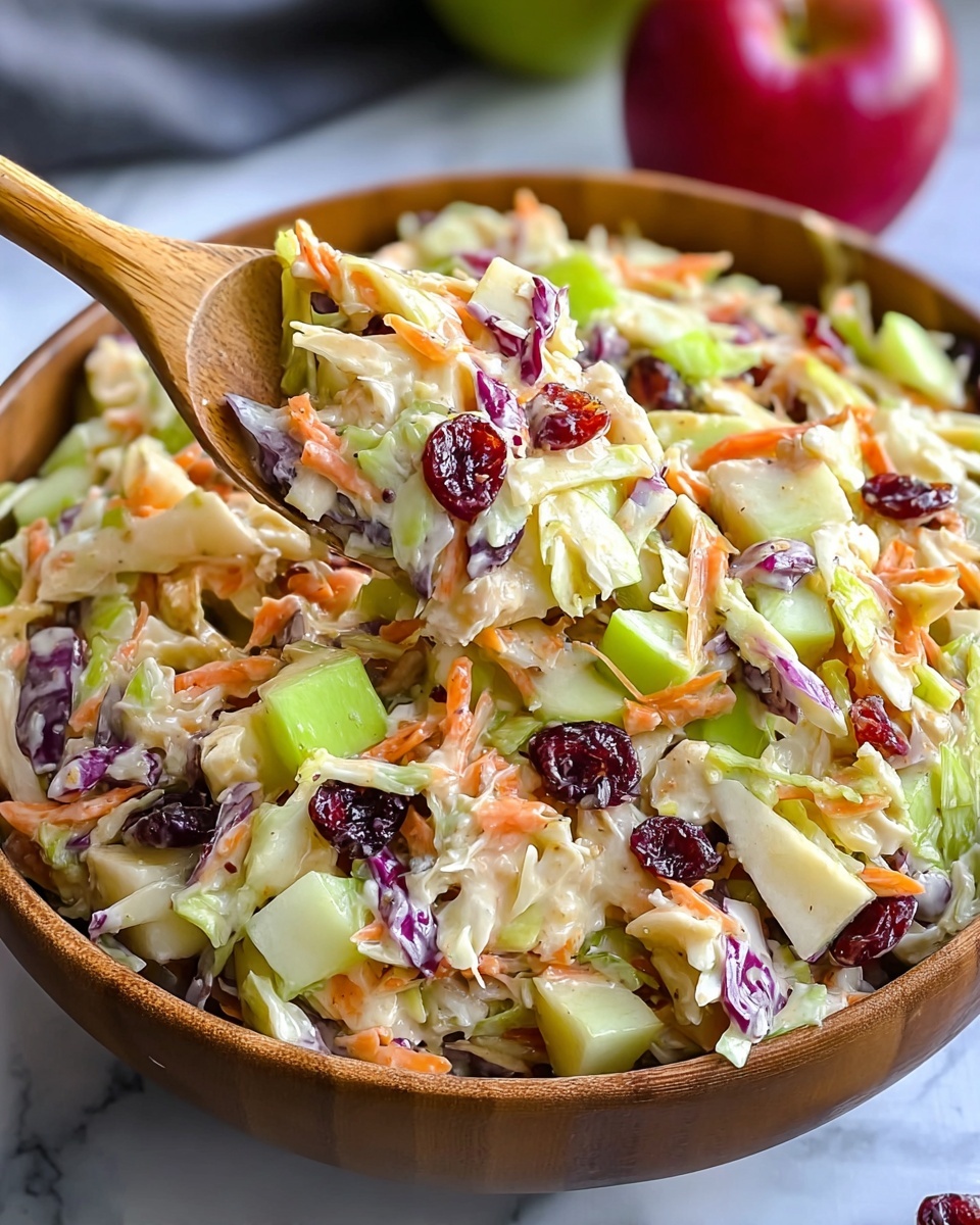 Refreshing Apple Cranberry Coleslaw Recipe with Sweet & Tangy Crunch Recipe - Recipe Image