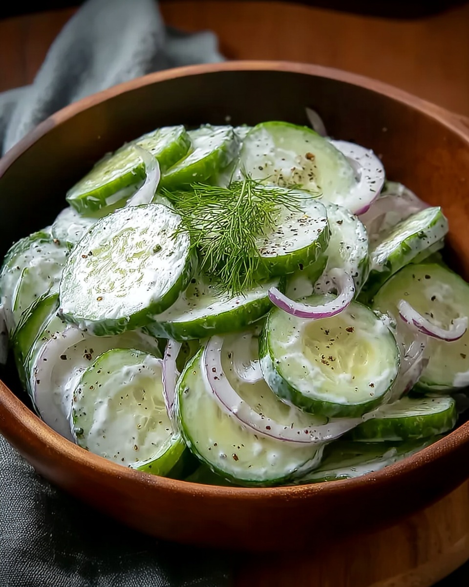 Creamy Cucumber Salad Recipe - Recipe Image