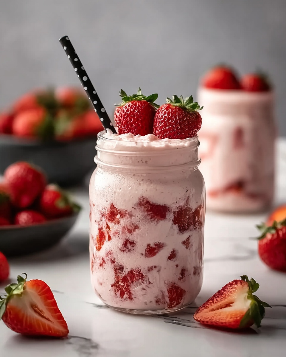 Vegan Korean Strawberry Milk Recipe - Recipe Image