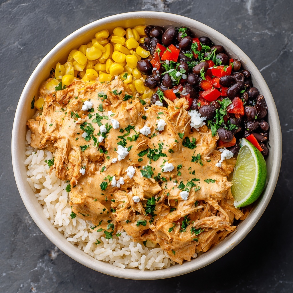 High-Protein Chicken Enchilada Bowls: Creamy, Meal-Prep Ready, and Protein-Packed Recipe - Recipe Image