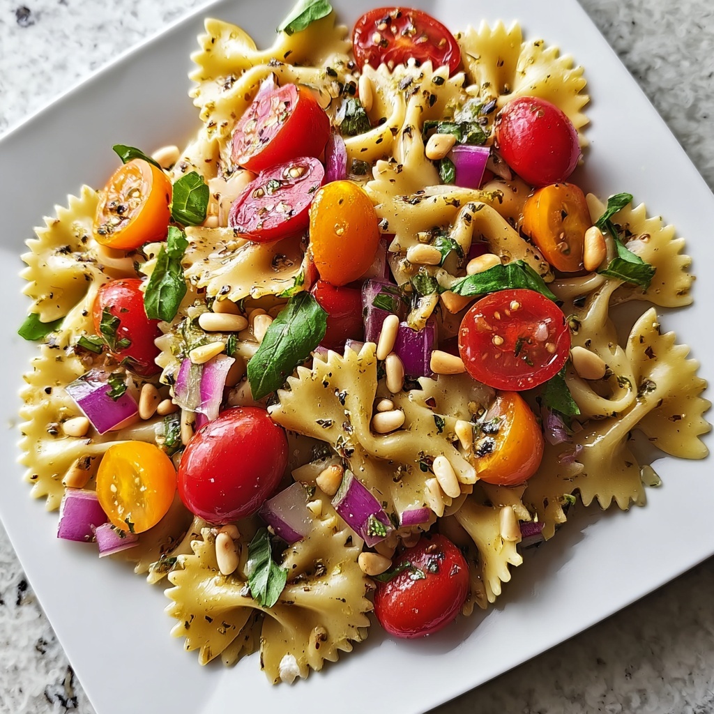 Bruschetta Pasta Salad Recipe - Recipe Image