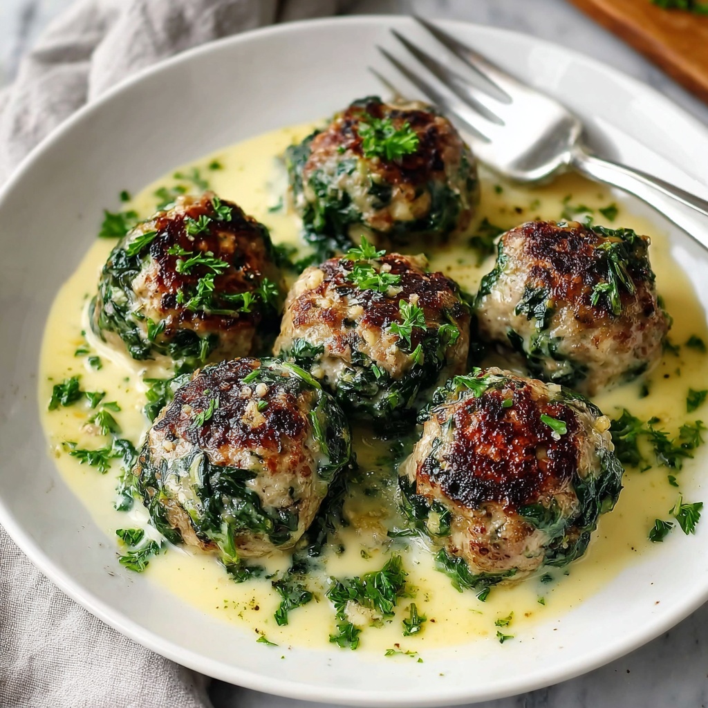 Creamy Spinach Turkey Meatballs Recipe - Recipe Image