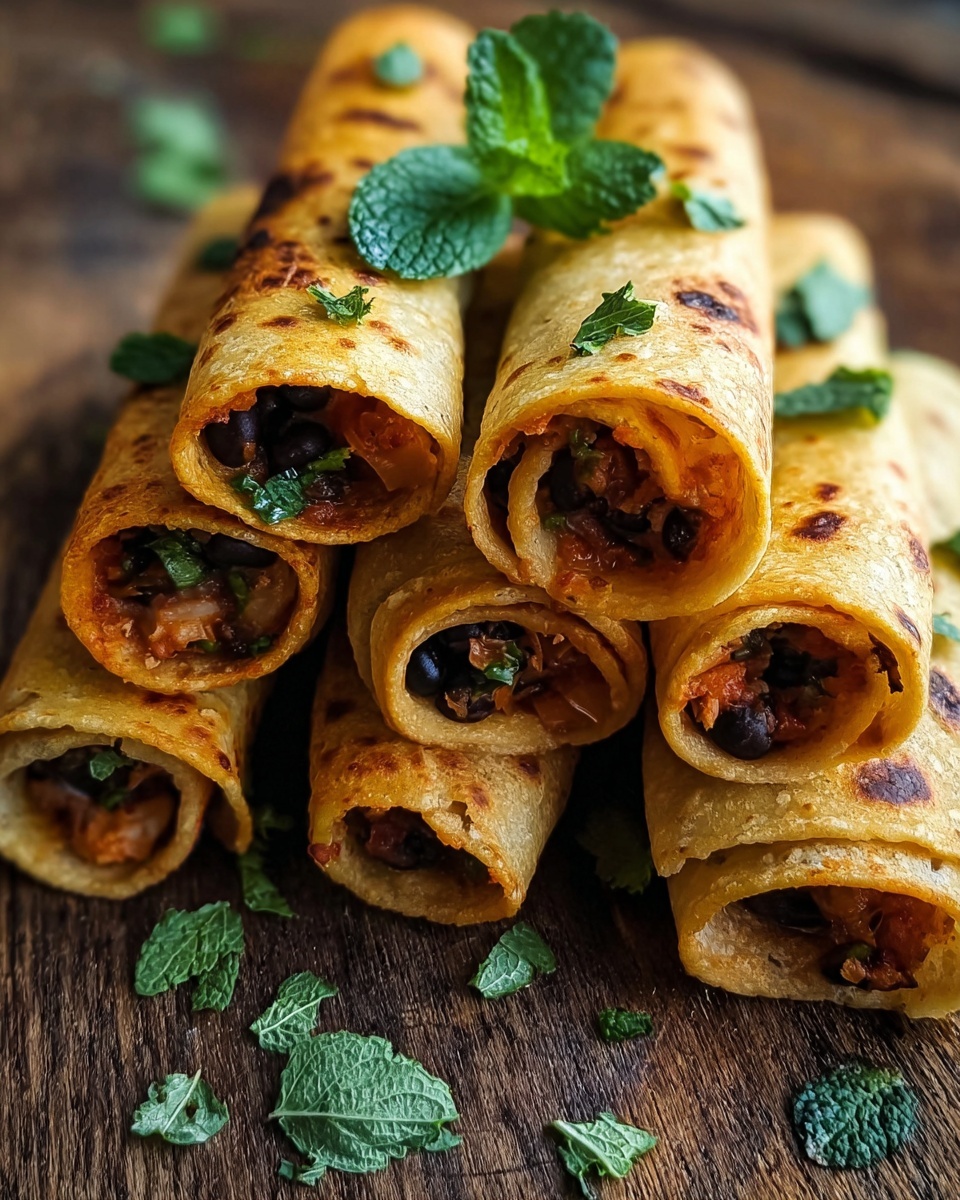 Easy Black Bean Taquitos for a Quick Snack Recipe - Recipe Image