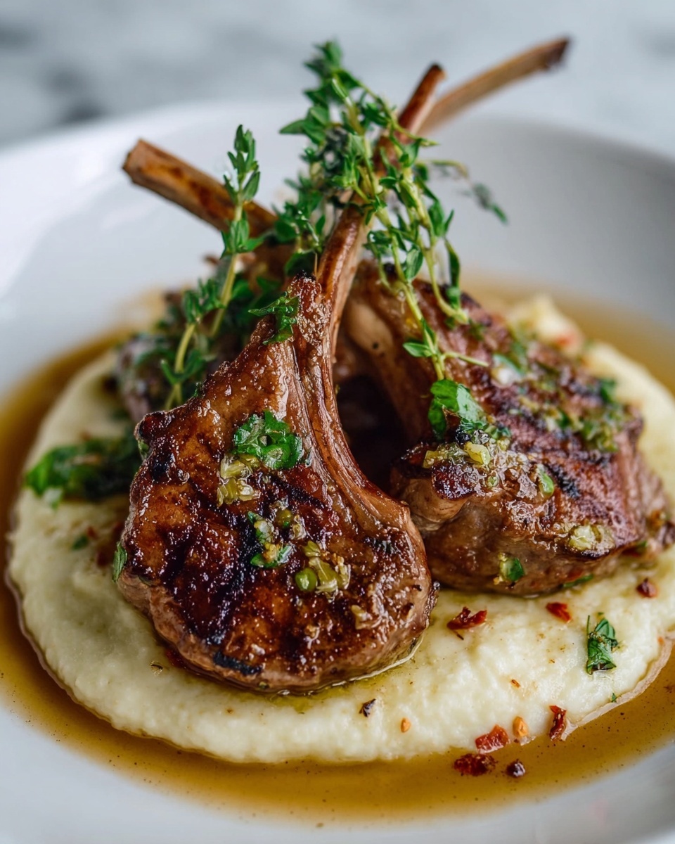 Honey Garlic Butter Lamb Cutlets Recipe - Recipe Image