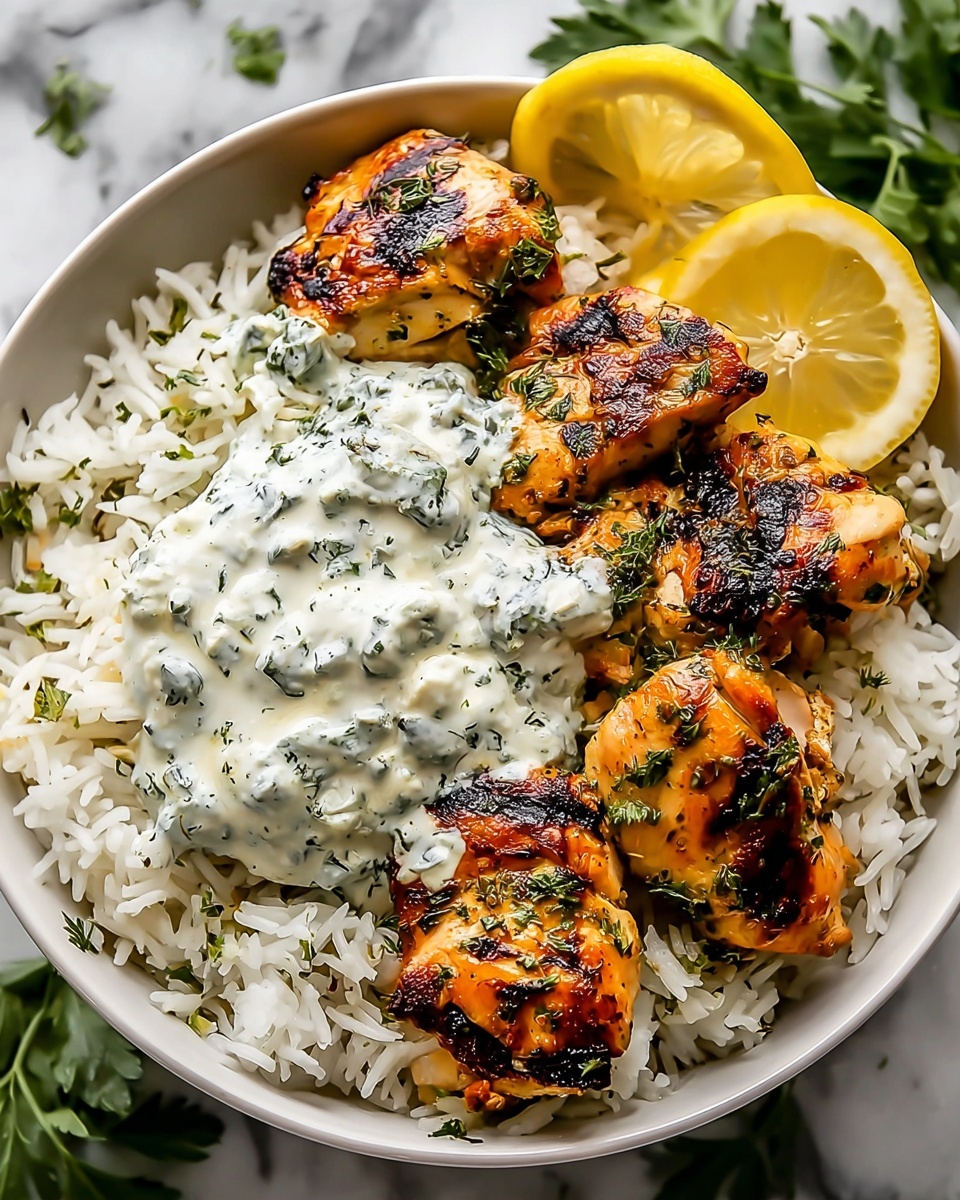 Dump and Bake Chicken Tzatziki with Rice Recipe - Recipe Image
